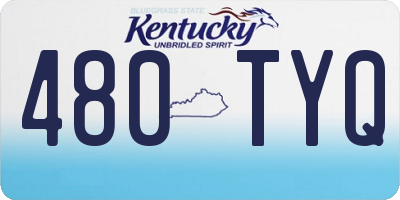 KY license plate 480TYQ