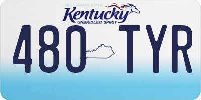KY license plate 480TYR