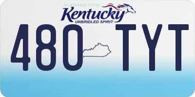 KY license plate 480TYT