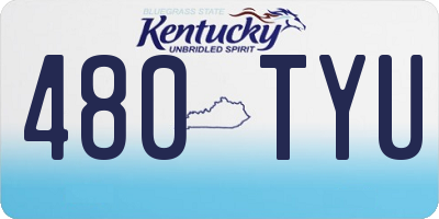KY license plate 480TYU