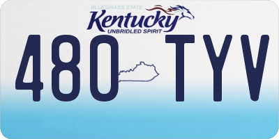 KY license plate 480TYV