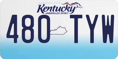 KY license plate 480TYW