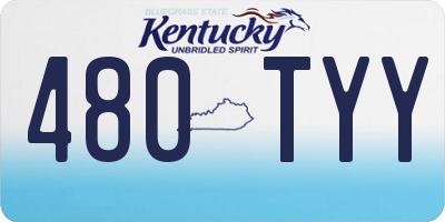 KY license plate 480TYY