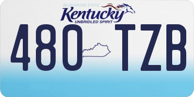 KY license plate 480TZB