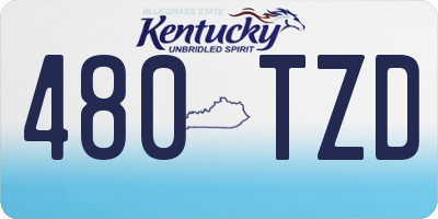 KY license plate 480TZD