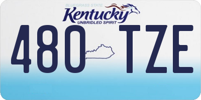 KY license plate 480TZE