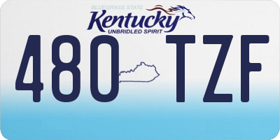 KY license plate 480TZF