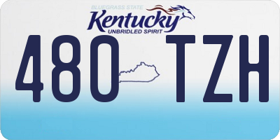KY license plate 480TZH
