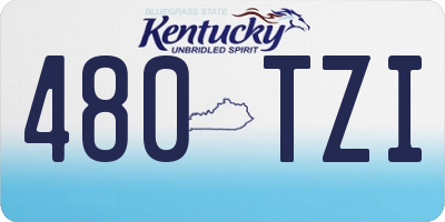 KY license plate 480TZI