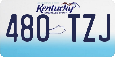 KY license plate 480TZJ