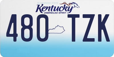 KY license plate 480TZK