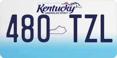 KY license plate 480TZL
