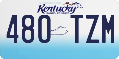 KY license plate 480TZM