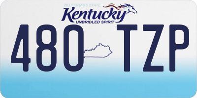 KY license plate 480TZP