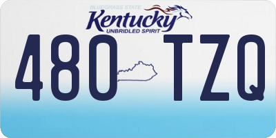 KY license plate 480TZQ