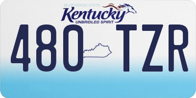 KY license plate 480TZR