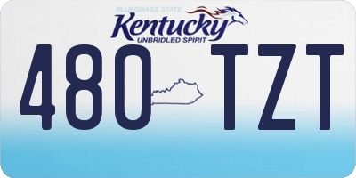 KY license plate 480TZT