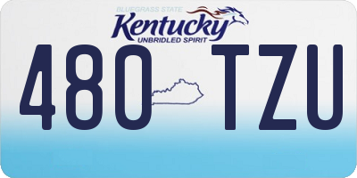 KY license plate 480TZU