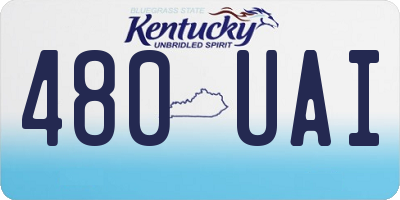 KY license plate 480UAI