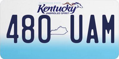 KY license plate 480UAM