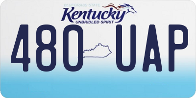 KY license plate 480UAP