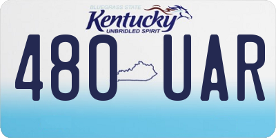 KY license plate 480UAR