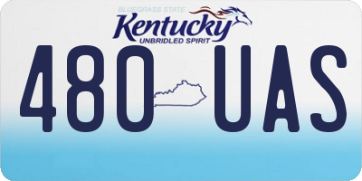 KY license plate 480UAS