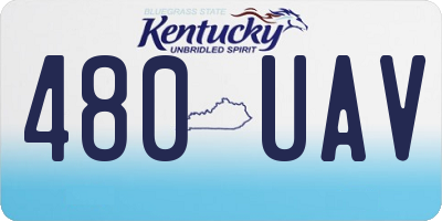 KY license plate 480UAV