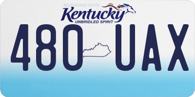 KY license plate 480UAX