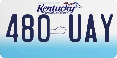 KY license plate 480UAY