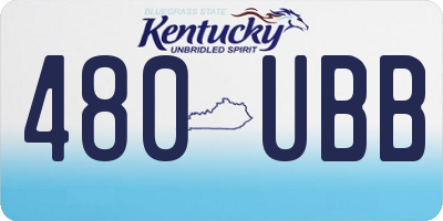 KY license plate 480UBB