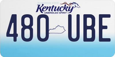 KY license plate 480UBE