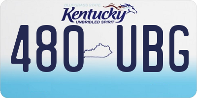 KY license plate 480UBG