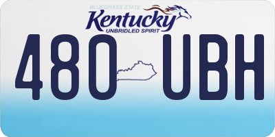 KY license plate 480UBH
