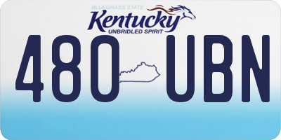KY license plate 480UBN