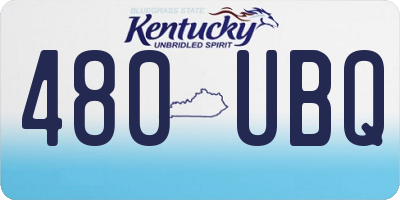 KY license plate 480UBQ
