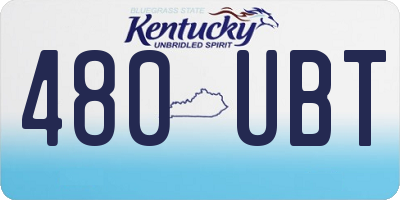 KY license plate 480UBT