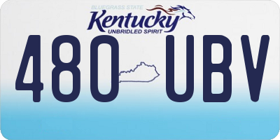 KY license plate 480UBV