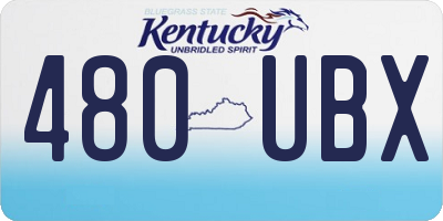 KY license plate 480UBX