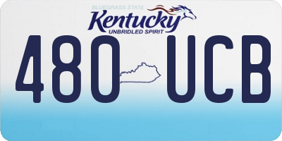 KY license plate 480UCB