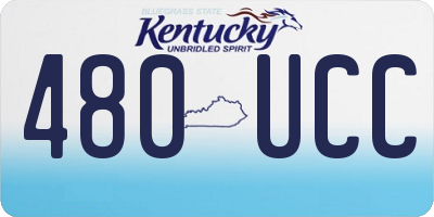 KY license plate 480UCC