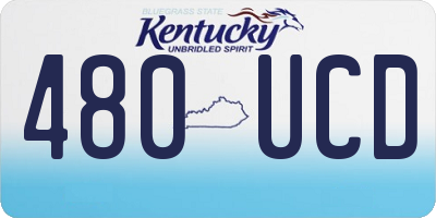 KY license plate 480UCD
