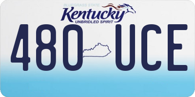 KY license plate 480UCE