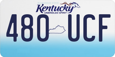 KY license plate 480UCF