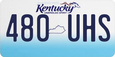 KY license plate 480UHS