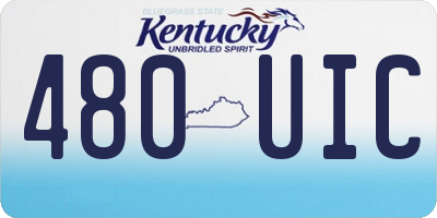 KY license plate 480UIC