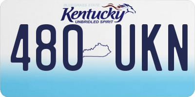 KY license plate 480UKN