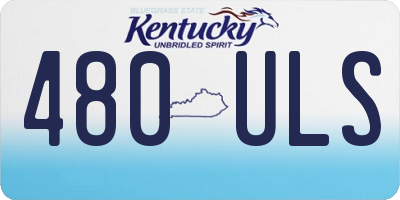 KY license plate 480ULS
