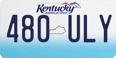KY license plate 480ULY