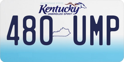 KY license plate 480UMP